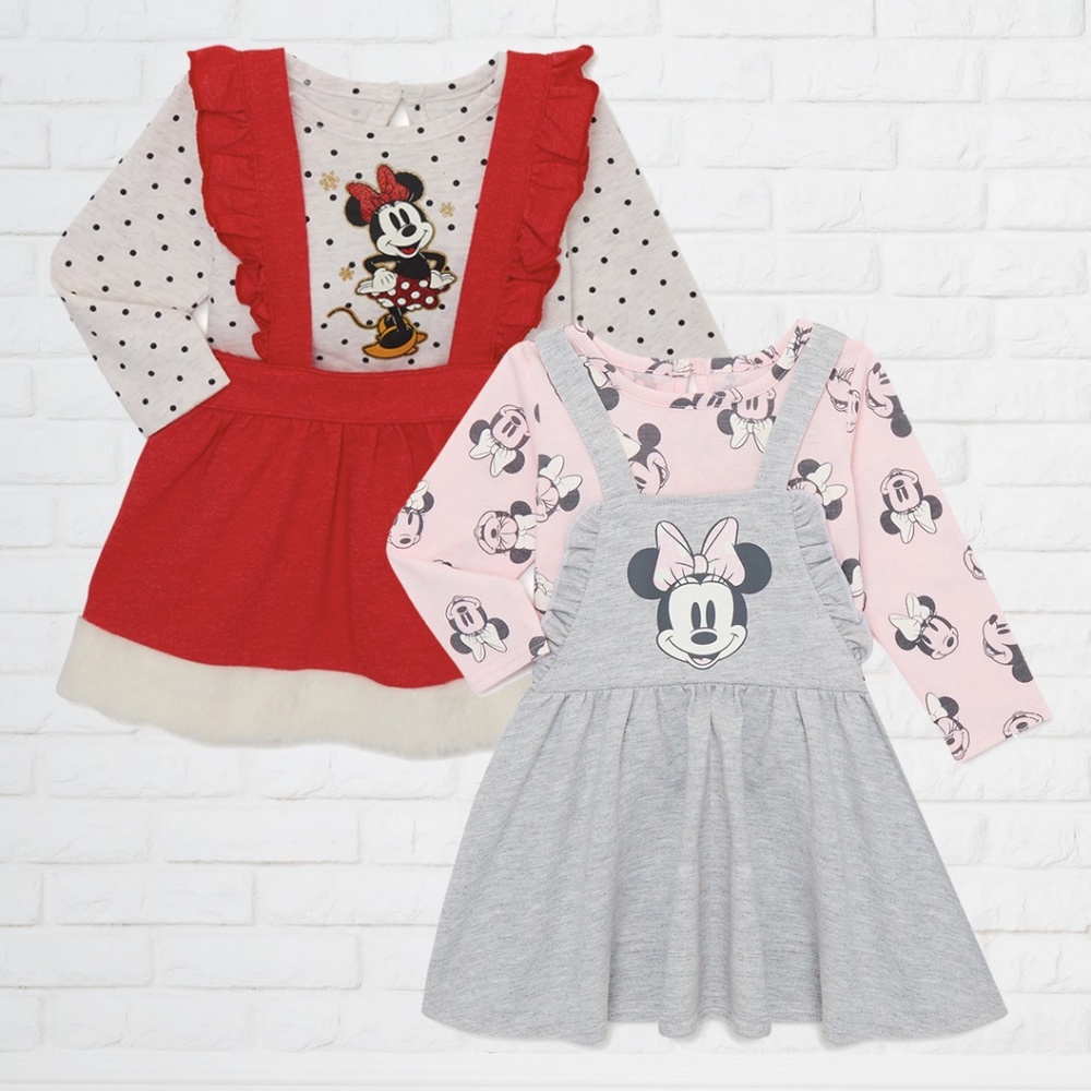 NWT Disney Minnie Mouse Baby Girls Dress Sets, Size 18 months